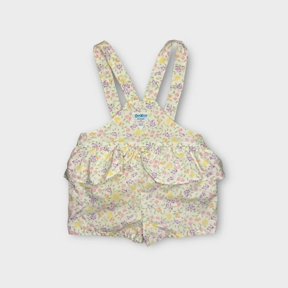 OshKosh B’gosh Vintage Pastel Fruit Pattern Short Romper